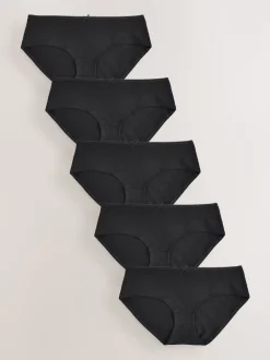 Noir - Culotte en coton riche 5 Pack