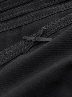 Noir - Culotte en coton riche 5 Pack