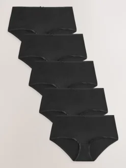 Noir - Culotte en coton riche 5 Pack