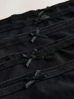 Noir - Culotte en coton riche 5 Pack