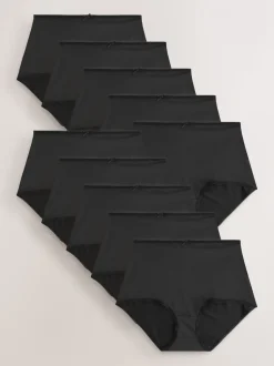 Noir - Culotte en microfibre 10 Pack