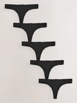 Noir - Culotte en microfibre 5 Pack