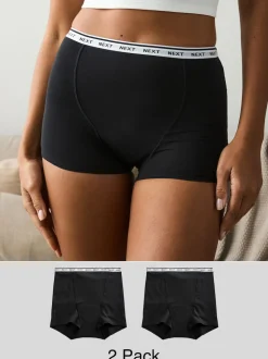 Noir - Culotte pour règles abondantes 2 Pack