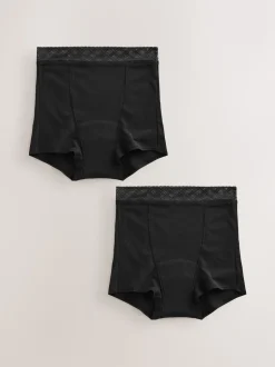 Noir - Culotte périodique à débit moyen 2 Pack