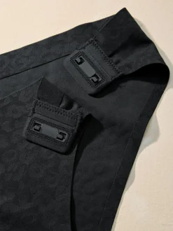 Noir - Culottes adaptables à imprimé animal en jacquard