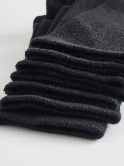 Noir à damier - Paquet de chaussettes en coton riche 7