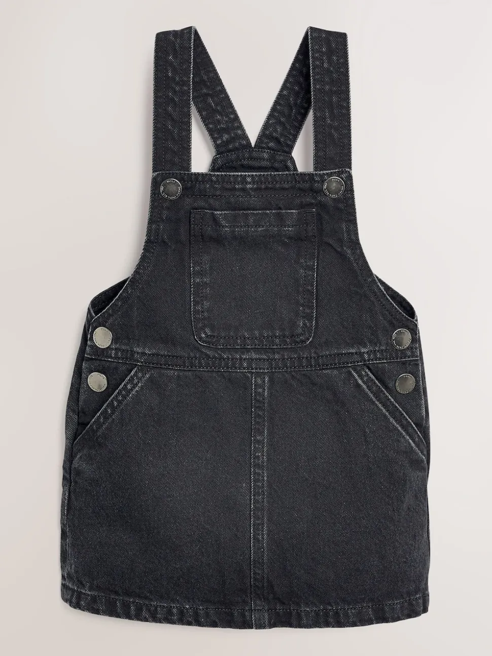 Noir - Denim Robe chasuble (3mths-8yrs)