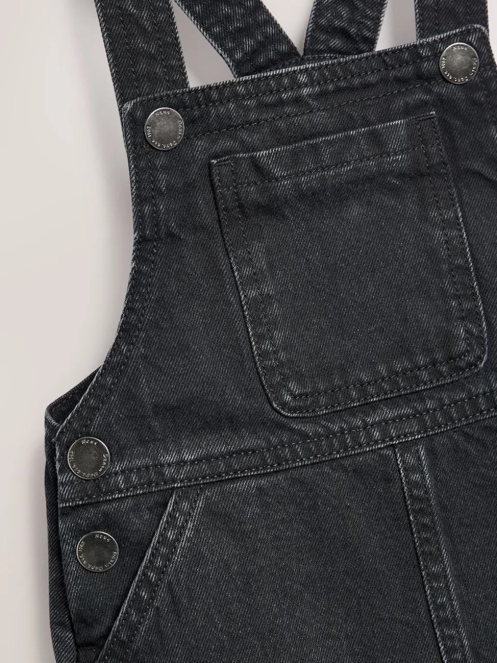 Noir - Denim Robe chasuble (3mths-8yrs)