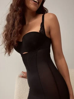Noir - Dentelle de contrôle du ventre ferme Portez votre propre de soutien-gorge slip