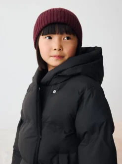 Noir - Doudoune imperméable doublée de fausse fourrure (3-16ans)