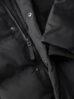 Noir - Doudoune imperméable à Gamme longue doublée de polaire (3-17ans)