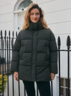 Noir - Doudoune mi-longue Résistant à la douche