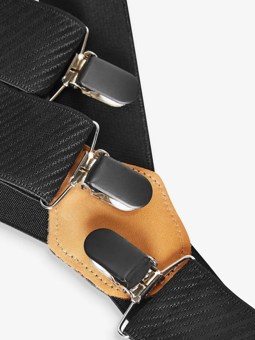 Noir - Ensemble bretelles larges et nœud papillon