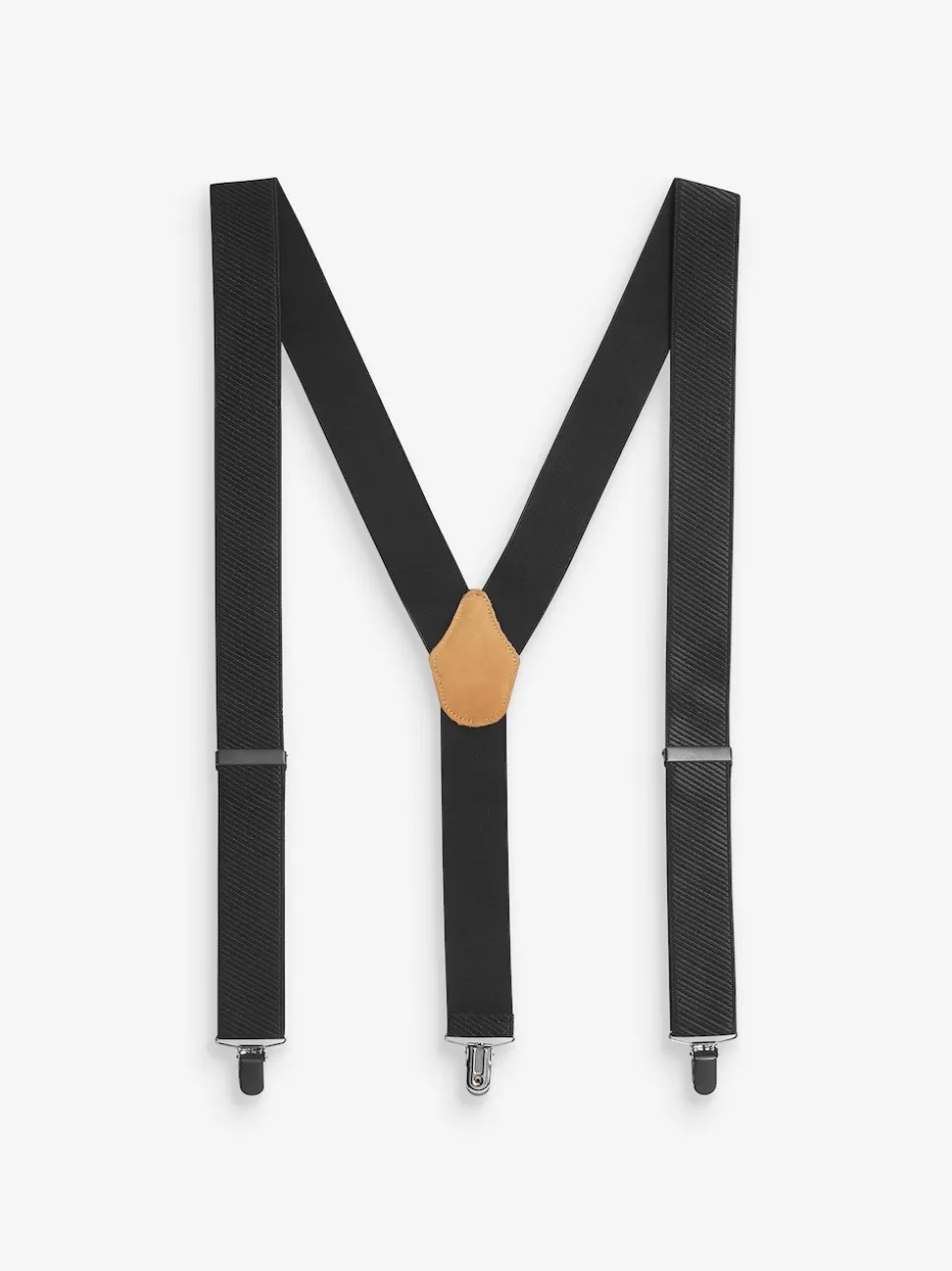 Noir - Ensemble bretelles larges et nœud papillon