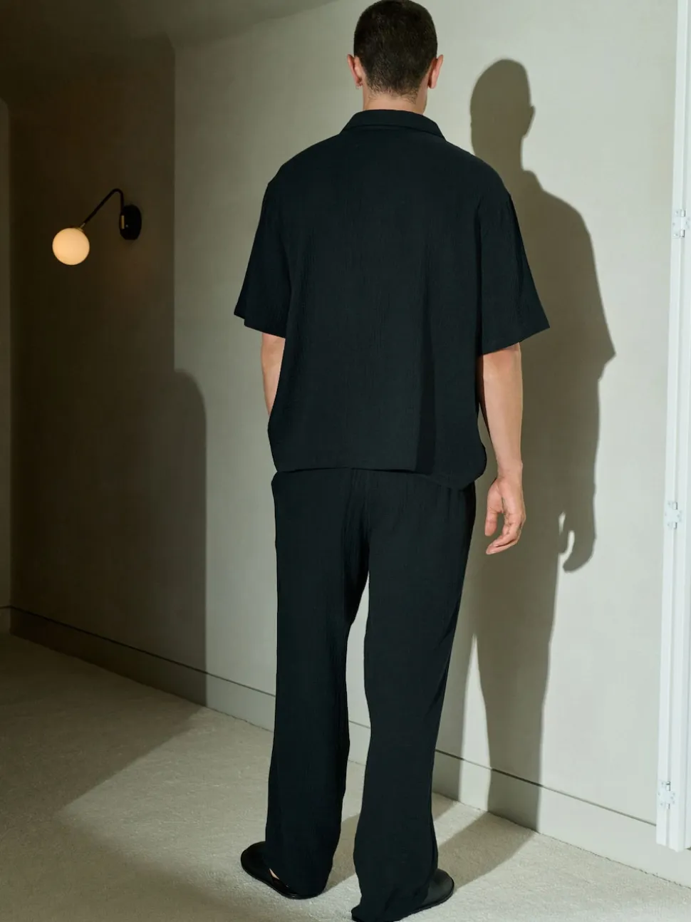 Noir - Ensemble pyjama à manches courtes