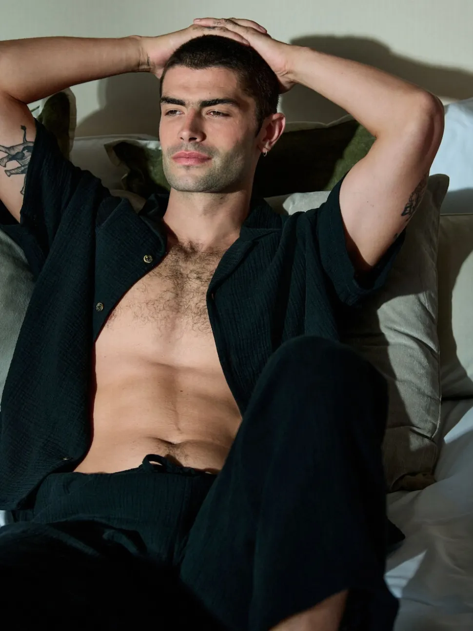 Noir - Ensemble pyjama à manches courtes