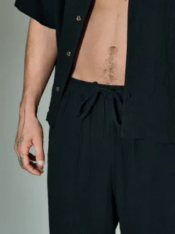 Noir - Ensemble pyjama à manches courtes