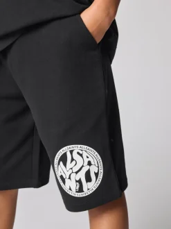 Noir - Ensemble t-shirt et short en molleton smALLSAINTS Distortion
