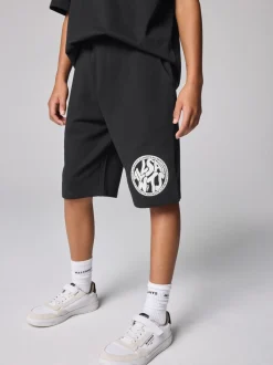 Noir - Ensemble t-shirt et short en molleton smALLSAINTS Distortion