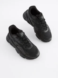 Noir - Entraîneurs en dentelle élastique