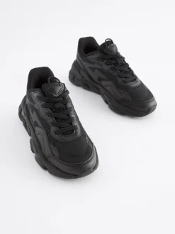 Noir - Entraîneurs en dentelle élastique