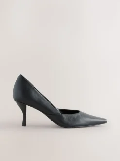 Noir - Escarpins Forever Comfort® en cuir à talons et bout pointu