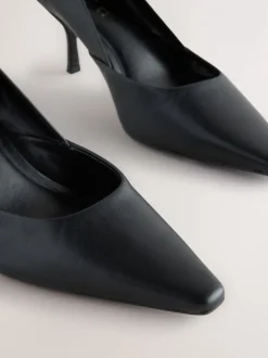 Noir - Escarpins Forever Comfort® en cuir à talons et bout pointu