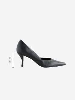 Noir - Escarpins Forever Comfort® en cuir à talons et bout pointu