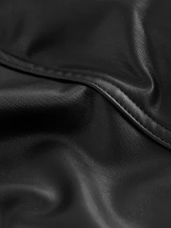 Noir - Faux leggings en cuir