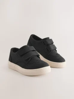 Noir - Fermeture par contact Brogue Chaussures