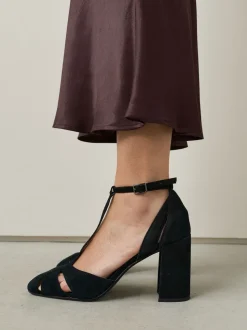 Noir - Forever Comfort® Chaussures à talons en cuir à découpes et bout fermé