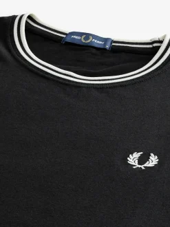 Noir - Fred Perry T-shirt à logo à deux pointes