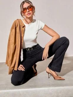 Noir - Friends Like These Jean évasé à poche haute