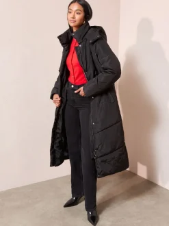 Noir - Friends Like These Doudoune gamme longue à capuche