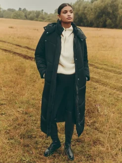 Noir - Friends Like These Doudoune gamme longue à capuche