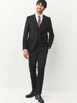 Noir - Gilet à coupe régulière