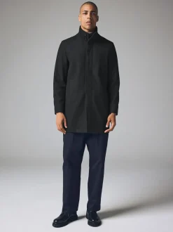 Noir - Gilet en laine à chevrons Manteau matelassé