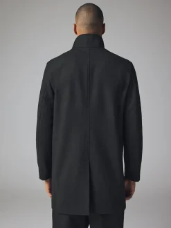 Noir - Gilet en laine à chevrons Manteau matelassé