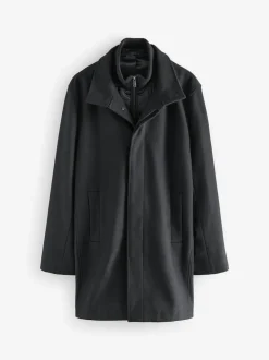 Noir - Gilet en laine à chevrons Manteau matelassé