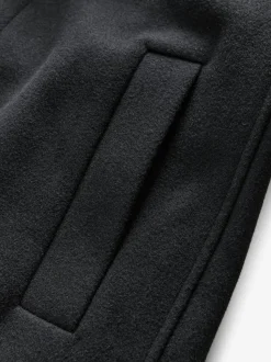 Noir - Gilet en laine à chevrons Manteau matelassé