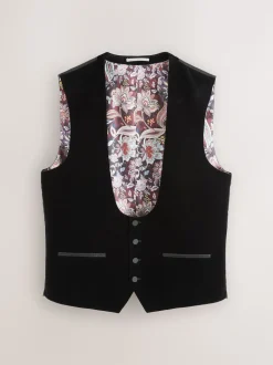 Noir - Gilet Signature Pontoglio en velours italien