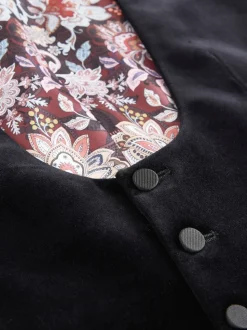 Noir - Gilet Signature Pontoglio en velours italien