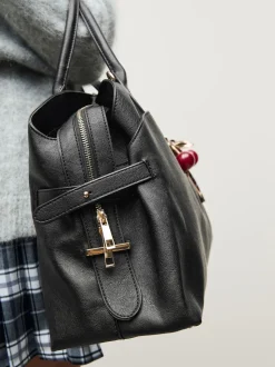 Noir - Grand sac cabas avec breloques