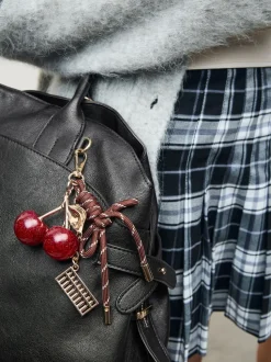 Noir - Grand sac cabas avec breloques