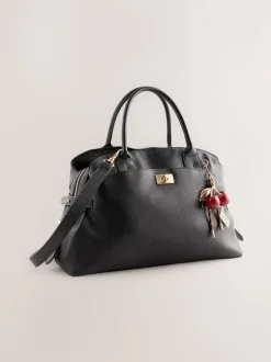 Noir - Grand sac cabas avec breloques