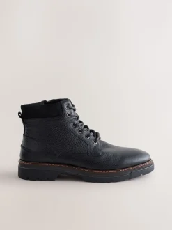 Noir - Grandes Bottes zippées en cuir