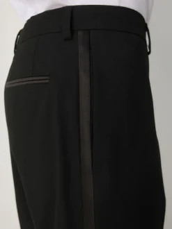 Noir - habillé Fit Tuxedo Pantalon de costume