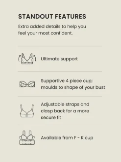 Noir - Haut de bikini à armatures Ultimate Support LK