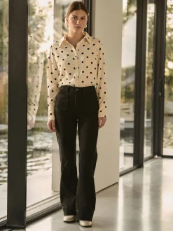 Noir - Jean ample à poches plaquées