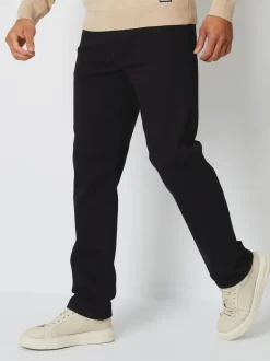 Noir - Jean droit Threadbare stretch